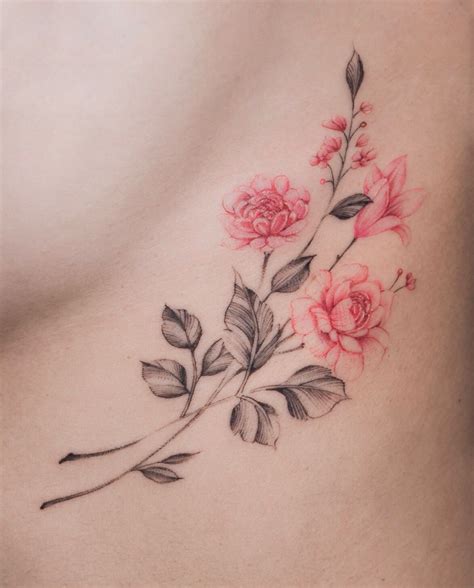 cute small side breast tattoo|breast tattoos for women pinterest.